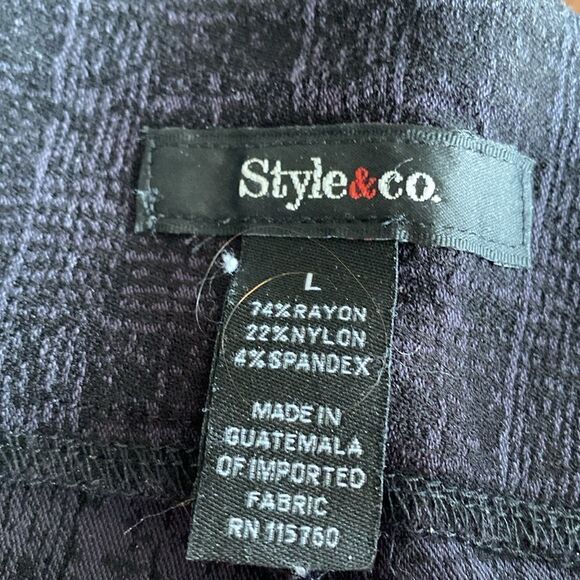 Style & Co Skinny Print Pants - Picture 2 of 4